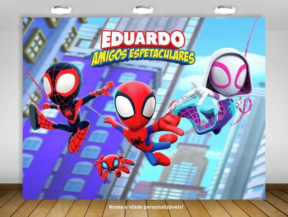 Painel Spidey e Seus Amigos Espetaculares 1,50x1m