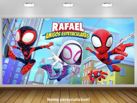 Painel Spidey e Seus Amigos Espetaculares 3x2m