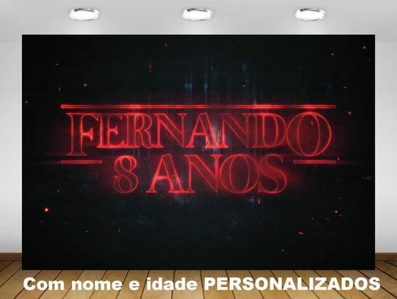 Painel Stranger Things 1,50x1M - IMPRESSÃO LONA