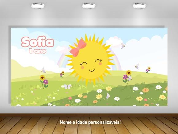 Painel Sunshine Céu Azul Raio de Sol 2x1m