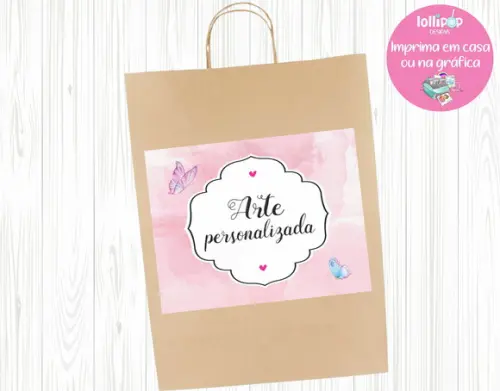 Arte Personalizada Adesivo Sacola e Tubete - Arte Digital