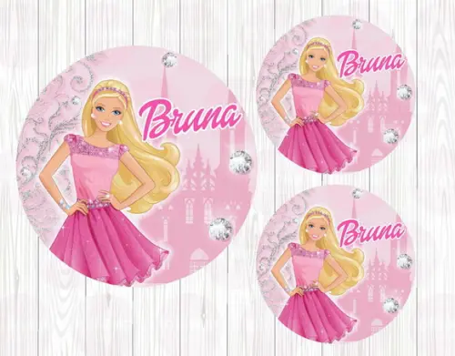 Barbie Adesivo de Tubete ou Latinha - Arte Digital