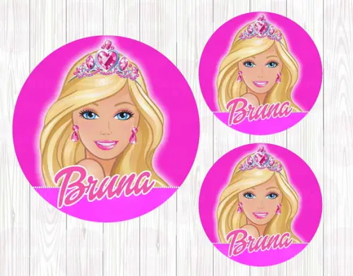 Barbie Adesivo de Tubete ou Latinha - Arte Digital