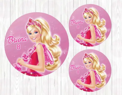 Barbie Adesivo de Tubete ou Latinha - Arte Digital
