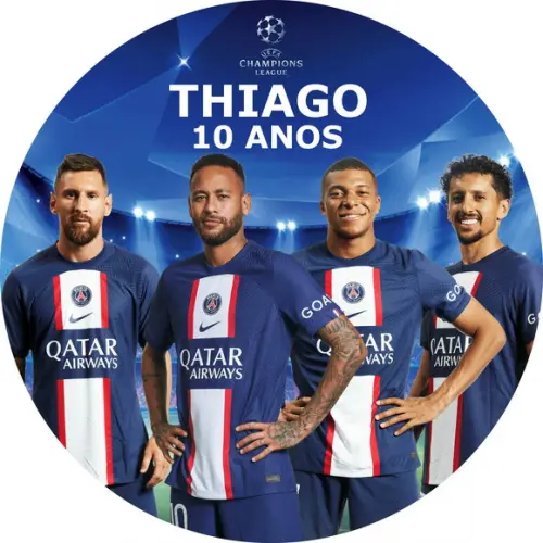 Champions Psg Adesivo de Tubete Latinha Arte Digital
