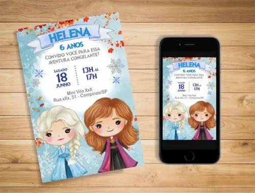 Convite Frozen 2 Baby