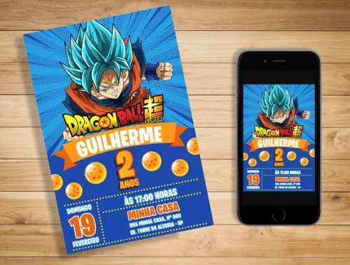 Convite Goku Dragon Ball Super