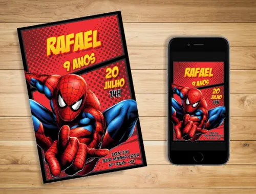 Convite homem aranha