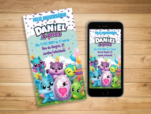 Convite hatchimals