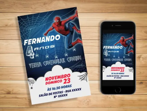 Convite homem aranha