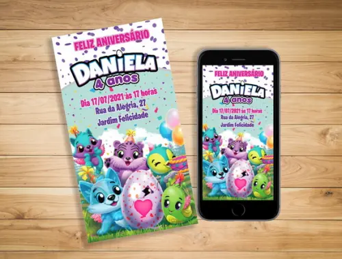 Convite hatchimals