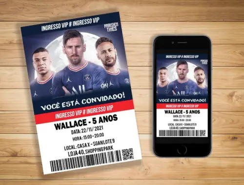 Convite Messi Psg