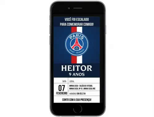 Convite Paris Saint-germain Psg - Digital