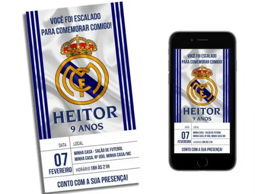 Convite Real Madrid Champions - Digital