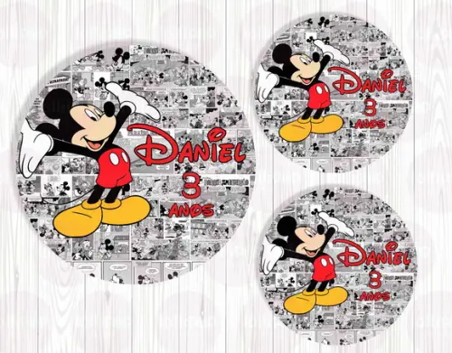Mickey Adesivo de Tubete ou Latinha - Arte Digital