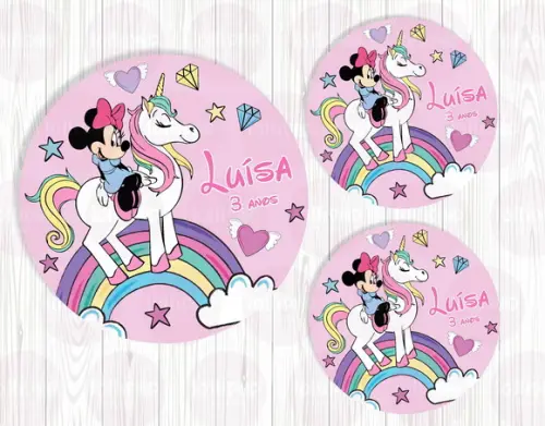 Minnie Adesivo de Tubete ou Latinha - Arte Digital