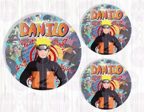 Naruto Adesivo de Tubete ou Latinha - Digital