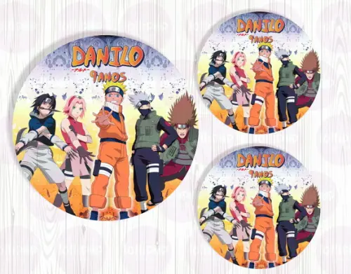 Naruto Adesivo de Tubete ou Latinha - Digital