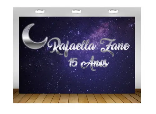 Painel 15 Anos Festa Debutante Prateado 1,50x1m