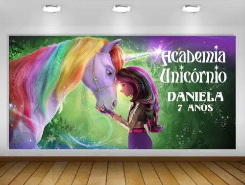 Painel Academia Unicórnio 2x1m