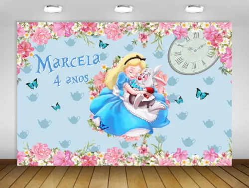 Painel Alice no Pais das Maravilhas 2,50x2m