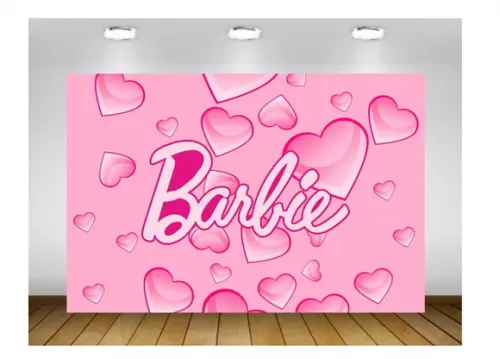 Painel barbie 1,50x1M - IMPRESSÃO LONA