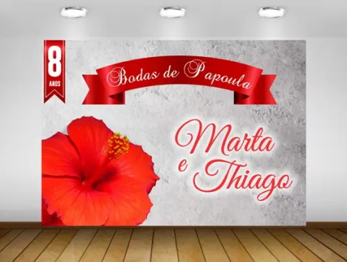 Painel Bodas 1x0,70M - IMPRESSÃO LONA
