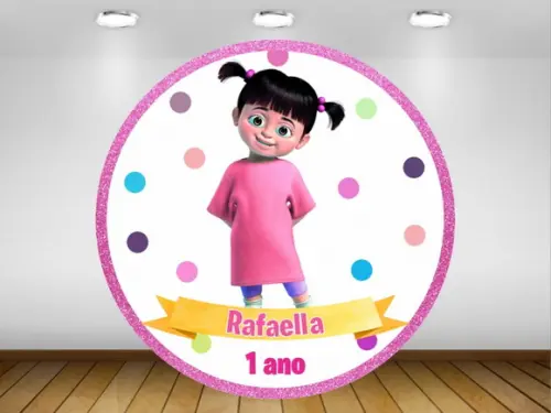 Painel Boo Monstros SA 1,20M - IMPRESSÃO LONA