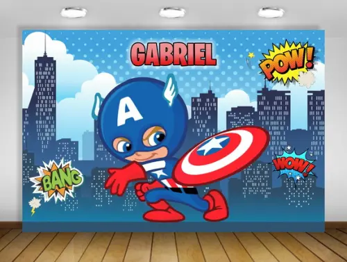 Painel Capitão América baby