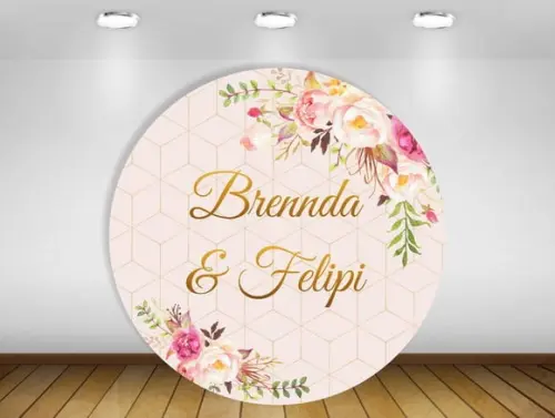 Painel casamento e noivado floral