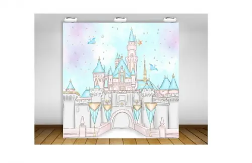 Painel Castelo Cinderela princesas