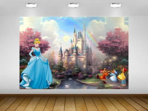 Painel Cinderela 1,50x1M - IMPRESSÃO LONA