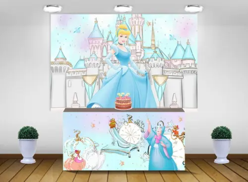 Painel cinderela castelo Kit de Festa