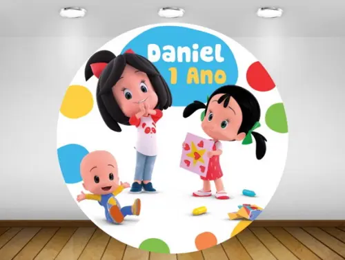 Painel Cleo e Cuquin 1,20M - IMPRESSÃO LONA