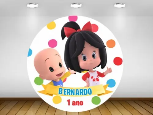 Painel Cleo e Cuquin 1,20M - IMPRESSÃO LONA