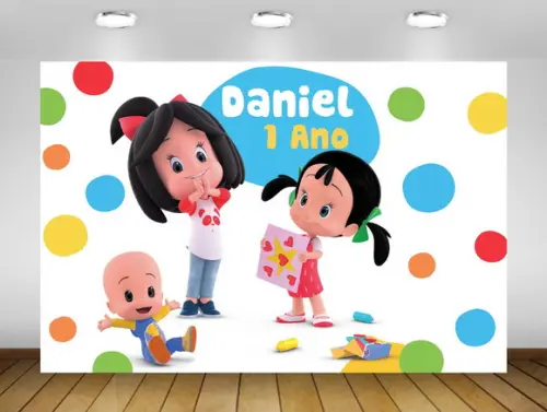 Painel Cleo e cuquin 1,50x1M - IMPRESSÃO LONA