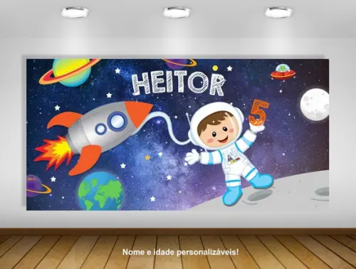 Painel de Festa Astronauta 2x1m