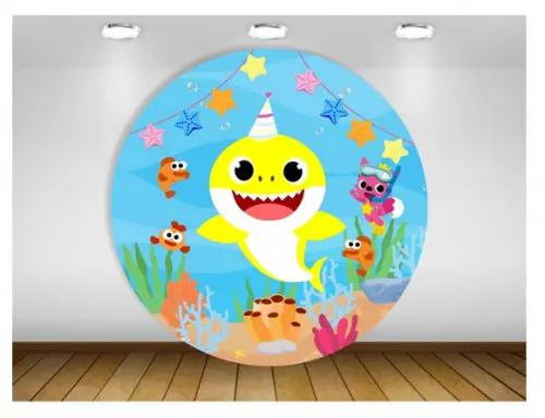 Painel de Festa Baby Shark 1,20m - Impressão em Lona