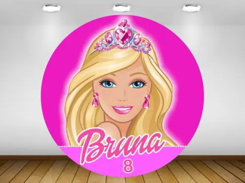 Painel de festa Barbie 1,20M - IMPRESSÃO LONA