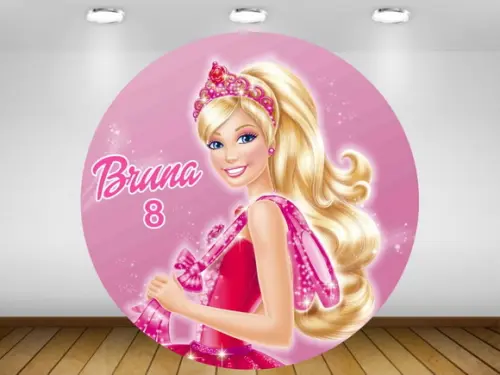 Painel de Festa Barbie Bailarina 1,20m - Impressão Lona
