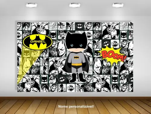 Painel de Festa Batman Baby 1,50x1m - Impressão Lona