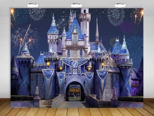Painel de Festa Castelo Disney Realeza 1,70x1,30m