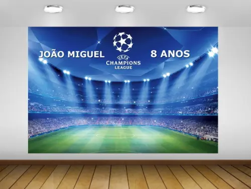 Painel de Festa Champions Liga Estádio 2x2m