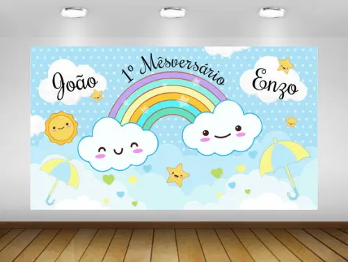 Painel de festa Chuva de amor