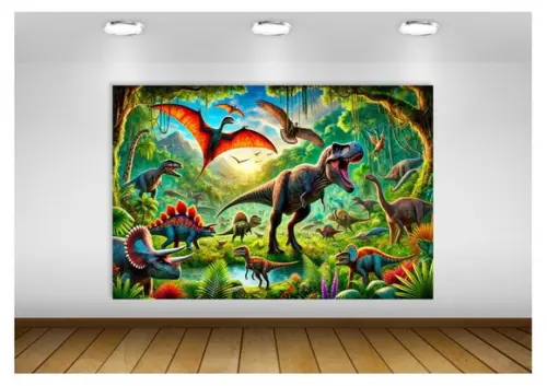 Painel de Festa Dinossauros Jurassic 2x1,50m
