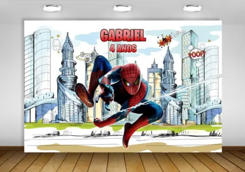 Painel de Festa Homem Aranha Spiderman Vingadores 2x1,50m