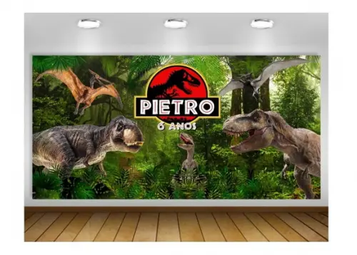 Painel de Festa Jurassic Park Dinossauro