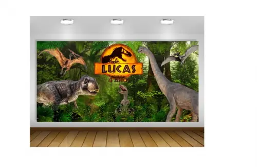 Painel de Festa Jurassic World Domínio Braquiossauro 2x1m