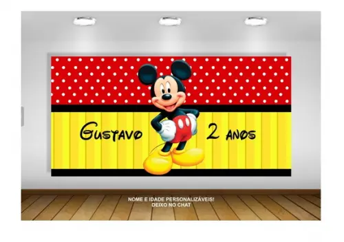 Painel de Festa Mickey Mouse 1,50x1m