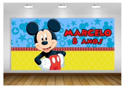 Painel de Festa Mickey Mouse 2x1m
